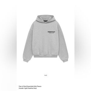 Brand new 2024 Essentials Light Heather Grey kids Hoodie size 6/7 kids